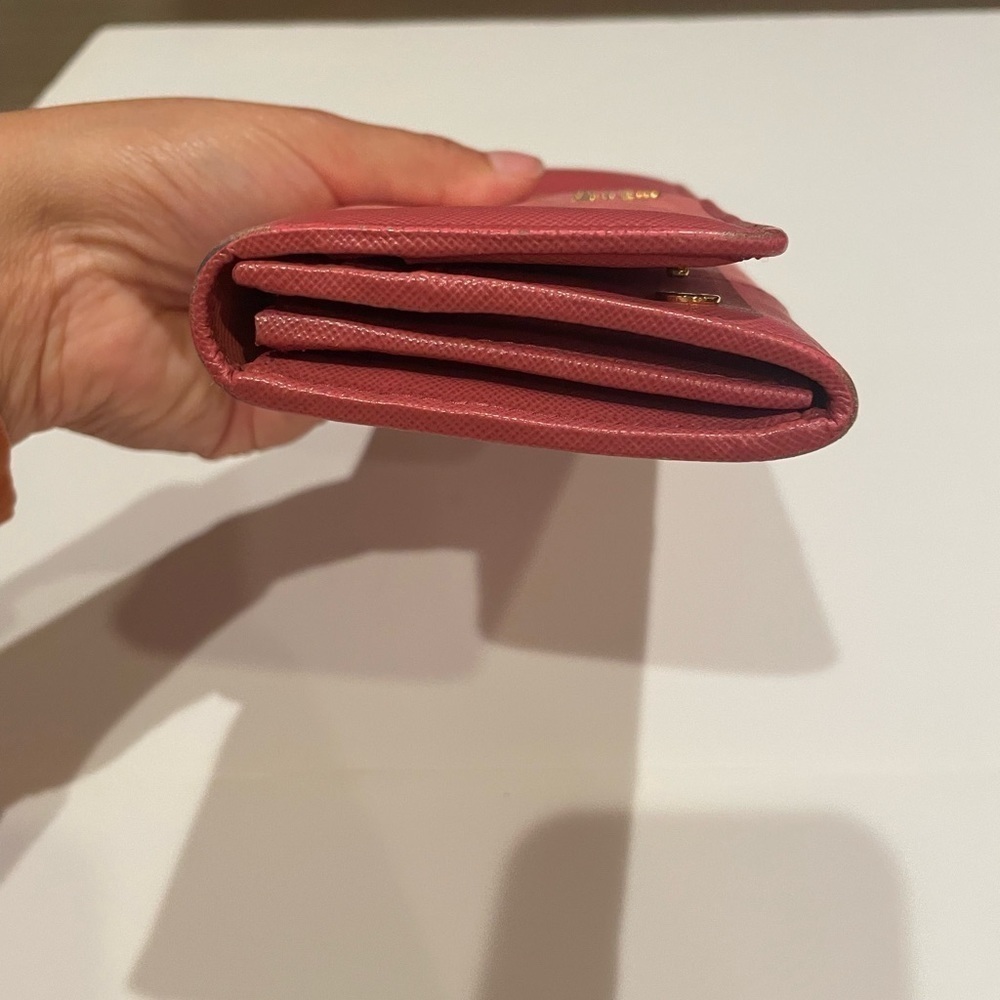 EUC PRADA WALLET PINK Double Snap - Picture 6 of 15